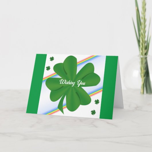 Shamrocks en regenboog St. Pat; s Kaart (Voorkant)