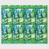 Shamrocks en St.Patrick's Day Cat Making Music Cadeaupapier (Vlak)