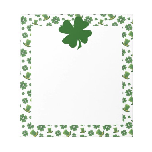 Shamrocks en Top Hats 3 Notitieblok (Voorkant)