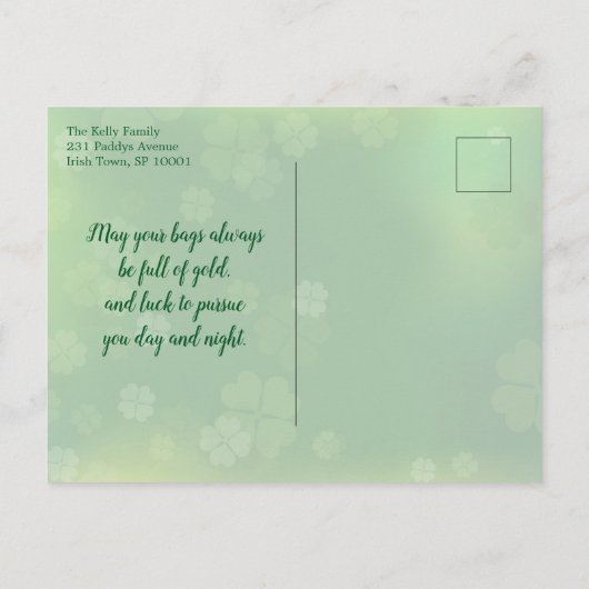 Shamrocks et bière St. Patrick's Day Invitation (Dos)