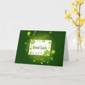 Shamrocks et bonne chance - Carte (Fleur jaune)
