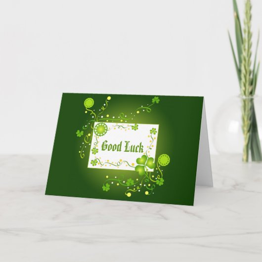 Shamrocks et bonne chance - Carte (Devant)