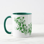 Shamrocks et tasse florale (Gauche)