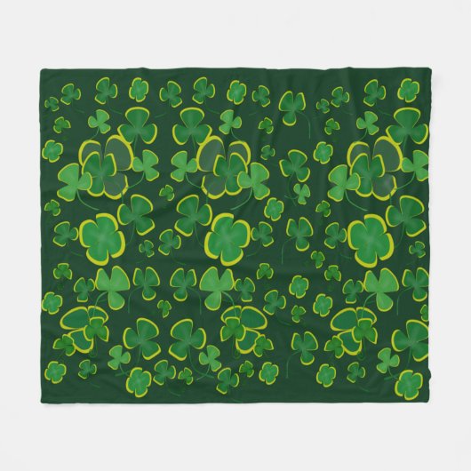 Shamrocks Fleece Blanket Deken (Voorkant (Horizontaal))