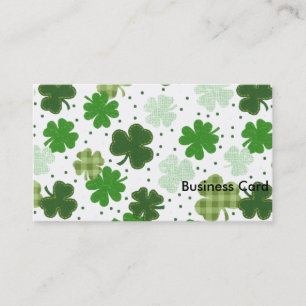 Shamrocks Galore- St. Patricks Day Visitekaartje