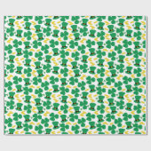 Shamrocks Gold Coins Leprechaun Pet Pattern Cadeaupapier (Vlak)