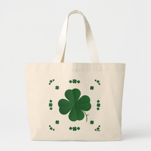 Shamrocks Grote Tote Bag (Voorkant)