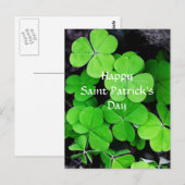 Shamrocks, Happy Saint Patrick's Day Briefkaart (Voorkant / Achterkant)
