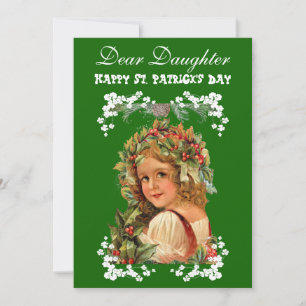 Shamrocks Happy St. Patrick's Day Dochter Feestdagenkaart
