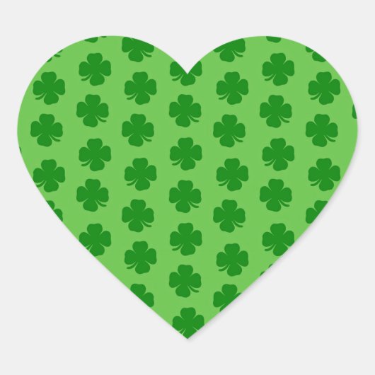 Shamrocks, Happy St. Patrick's Day! Hart Sticker (Voorkant)
