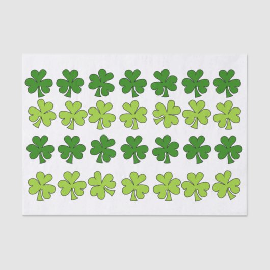 Shamrocks in de schaduw tissuepapier (Voorkant)
