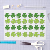 Shamrocks in de schaduw tissuepapier (Craft)