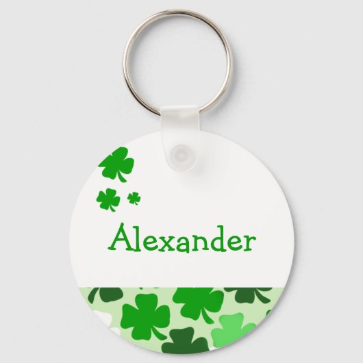SHAMROCKS Irish Favor Name Tag Sleutelhanger (Voorkant)
