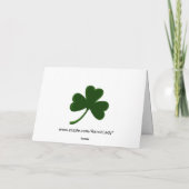 Shamrocks Kaart (Achterkant)
