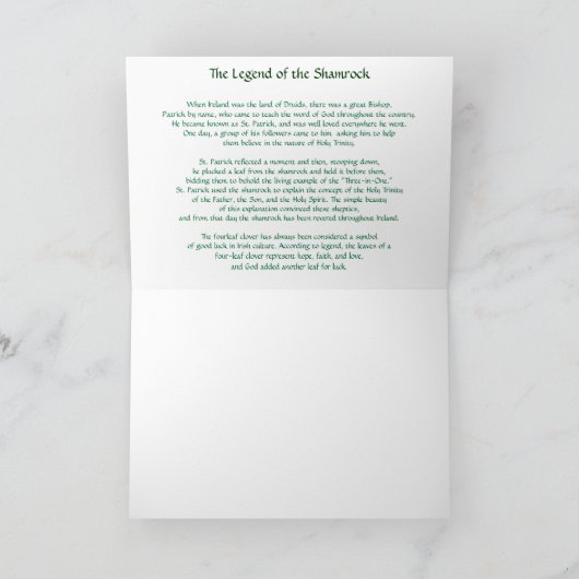 Shamrocks Kaart (Binnen)