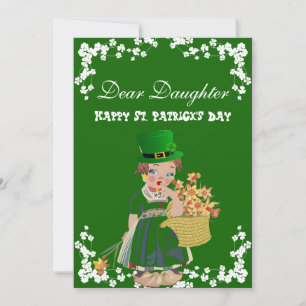 Shamrocks Lucky St. Patrick's Day Dochter Feestdagenkaart