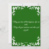 Shamrocks Lucky St. Patrick's Day Dochter Feestdagenkaart (Achterkant)