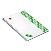 Shamrocks met rood hart Irish Stationery Notitieboek (Rechterzijde)