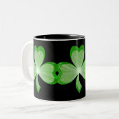 Shamrocks mok zwart (Voorkant links)