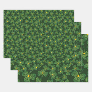 Shamrocks ontkoppelen ontwerppapiersets inpakpapier vel