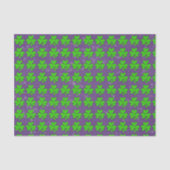 Shamrocks op paarse tissuepapier (Voorkant)