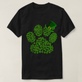 Shamrocks Paw Print Grappig Schattige Dog Cat Love T-shirt (Design voorkant)