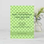 Shamrocks Polka stipt de uitnodiging van Patrick's (Staand voorkant)
