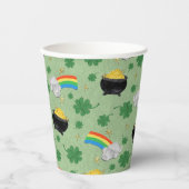 Shamrocks Rainbow Gold Cauldron Papieren Bekers (Voorkant)