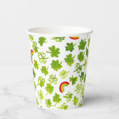 Shamrocks Rainbows Waterverf Ierland St PATRICKS Papieren Bekers (Achterkant)