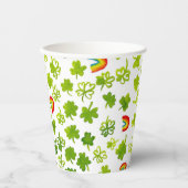 Shamrocks Rainbows Waterverf Ierland St PATRICKS Papieren Bekers (Voorkant)