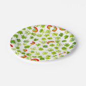 Shamrocks Rainbows Waterverf Ierland ST PATRICKS Papieren Bordje (Gekanteld)