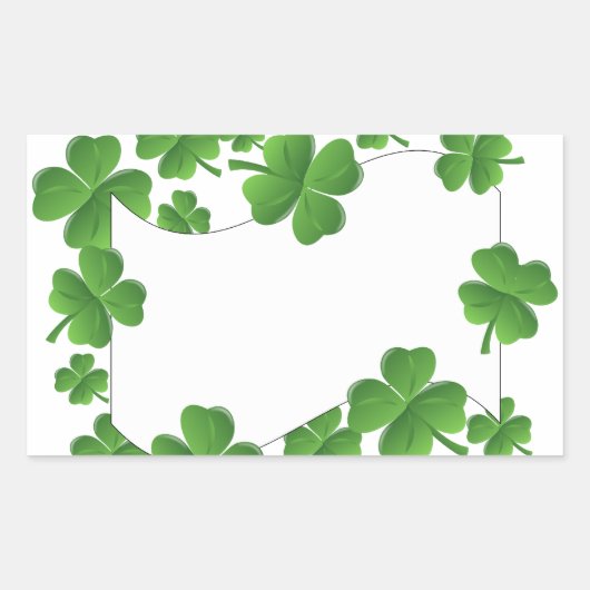 Shamrocks Rechthoekige Sticker (Voorkant)