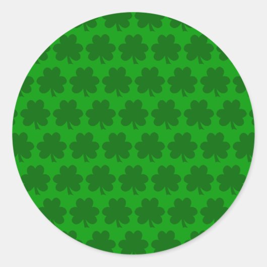 Shamrocks Ronde Sticker (Voorkant)