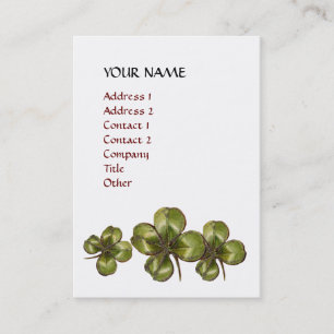 SHAMROCKS, roze paars, fuchsie, rood Visitekaartje