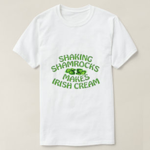 Shamrocks Shaking Warning St. Patricks Day Humor T-shirt