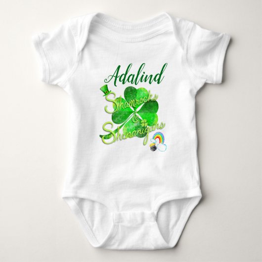 Shamrocks & Shenanigans Baby Bodysuit (Voorkant)