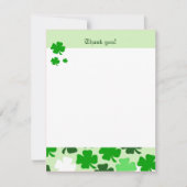 SHAMROCKS St Patricks day 4x5 Flat Dank u wel Notitiekaartje (Voorkant)