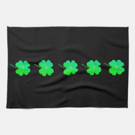 Shamrocks St. Patricks Day Green Kitchen Towels Theedoek