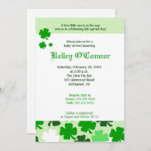 SHAMROCKS ST PATRICKS DAY GROEN Baby shower Kaart (Voorkant / Achterkant)
