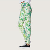 Shamrocks St. Patrick's Day Light Green Leggings (Gauche)