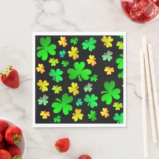 Shamrocks St. Patrick's Day Paper Napkins Servet (Insitu)