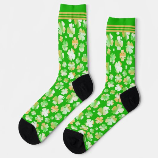 Shamrocks St. Patrick's Day Variegated Pattern Sokken (Links)