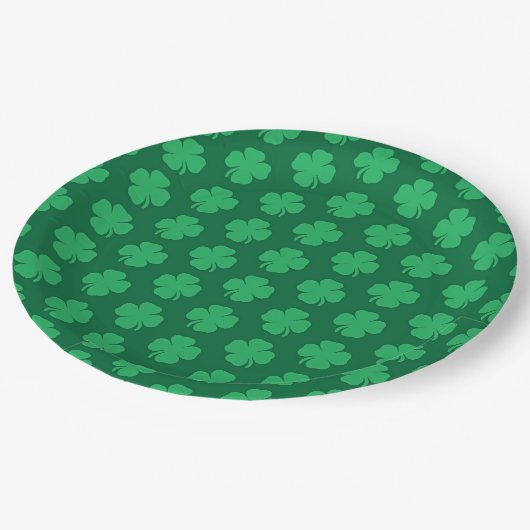 Shamrocks, symbool van St. Patrick's Day, Papieren Bordje (Gekanteld)