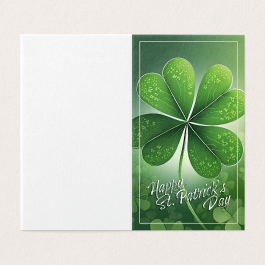 Shamrocks verts Bonne St. Patrick's Day (8) c (Outside Unfolded)