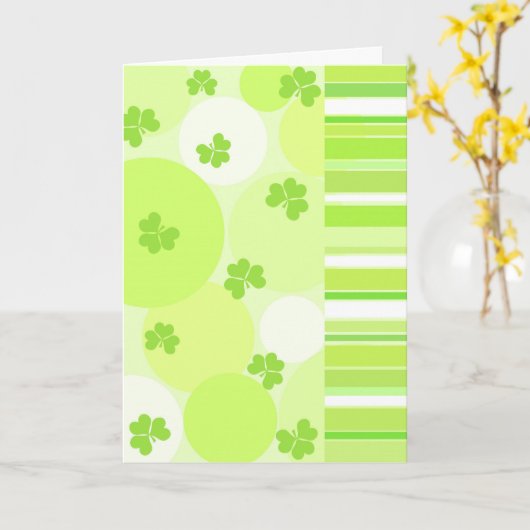 Shamrocks verts - Carte (Fleur jaune)