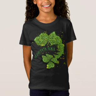 Shamrocks verts Coeurs étincelants T-shirt