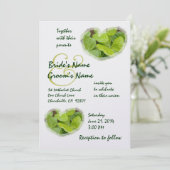 SHAMROCKS VERTS - Faire-part de mariage (Debout devant)