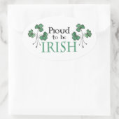 Shamrocks verts Fiers d'être des Stickers ovale ir (Sac)