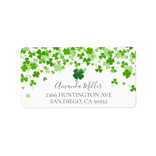 Shamrocks Vrijgezellenfeest Return address Label (Voorkant)
