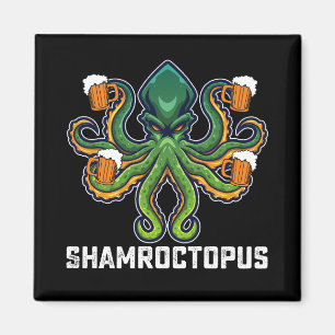 Shamroctopus Octopus Liefhebber St. Patrick's Dag Magneet
